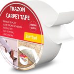 Trazon Carpet Tape Double Sided - Rug Tape Grippers for Hardwood Floors and Area Rugs - Carpet Binding Tape Strong Adhesive and Removable, Heavy Duty Stickers Tape, Residue Free (2 Inch / 5 Yards)